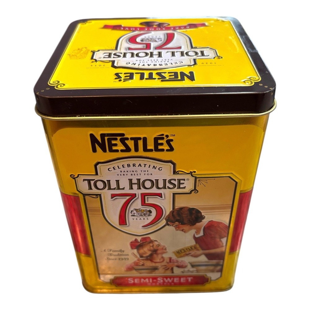 Commemorative Nestle Tin 75th Anniversary Toll House Storage Kitchen Nostalgia‎